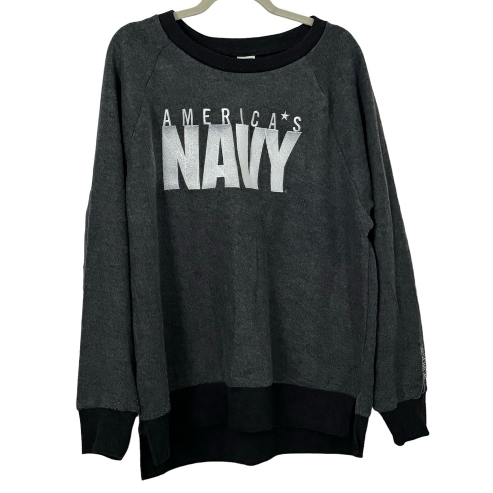 VS PINK U.S. NAVY LOGO SOFT SWEATSHIRT SIZE L